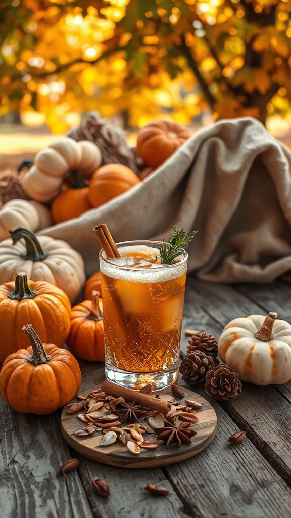 autumn cocktail with bourbon autumn cocktail with bourbon