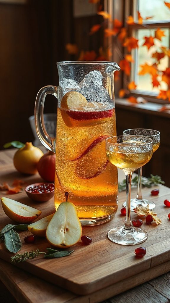autumn cocktail with elderflower