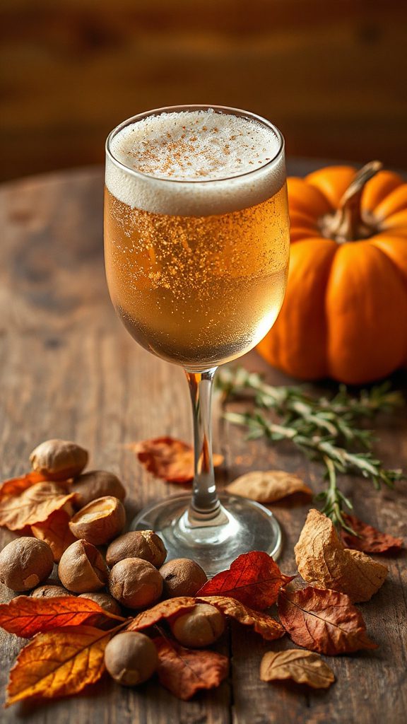 autumn cocktail with hazelnuts autumn cocktail with hazelnuts