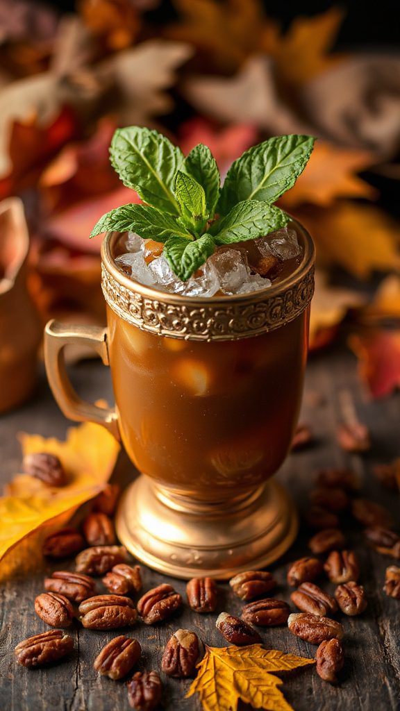 autumn cocktail with pecans