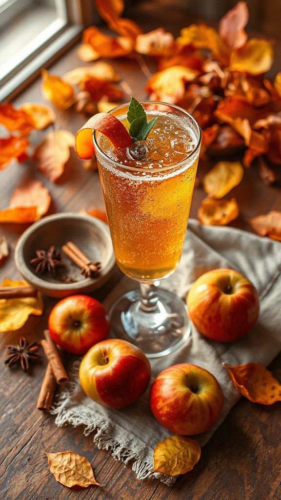 autumn cocktail with sassafras