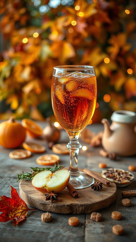 autumn cocktail with spiced cider