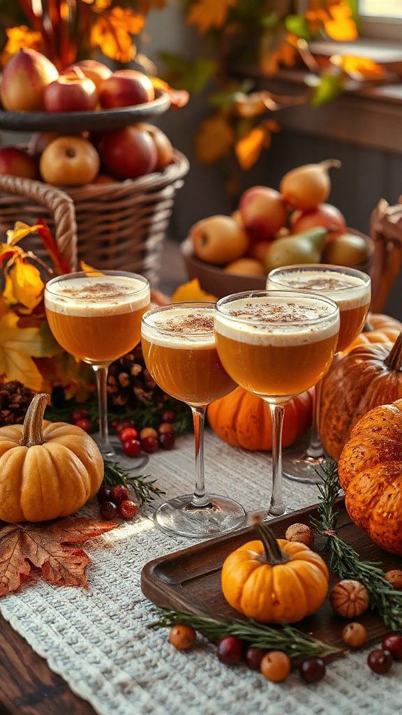 autumn cocktail with spices autumn cocktail with spices