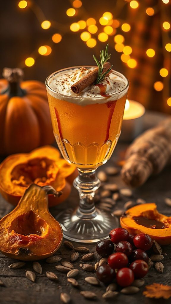 autumn cocktail with squash