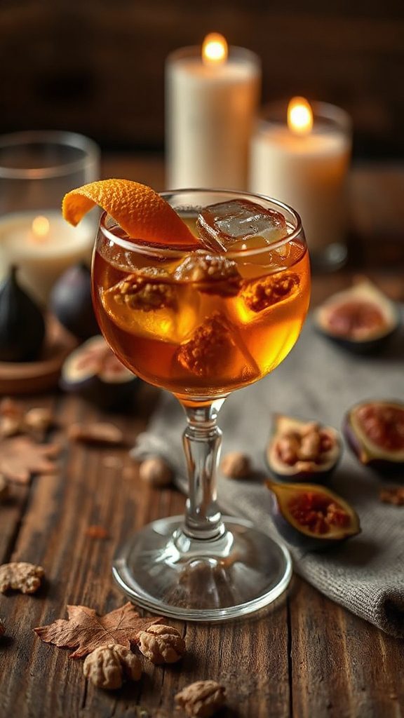 autumn fig walnut cocktail