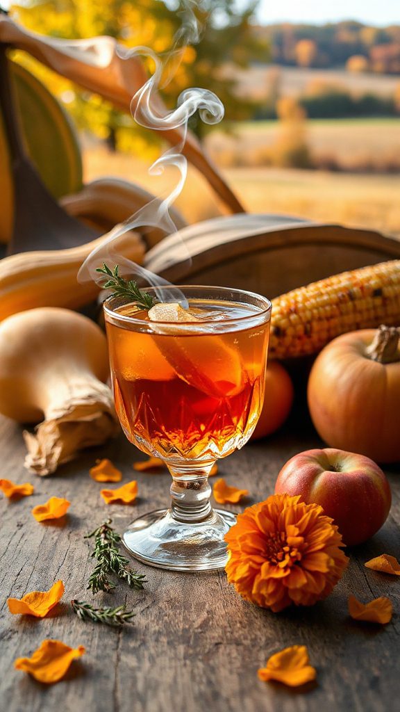 autumn flavored refreshing cocktail