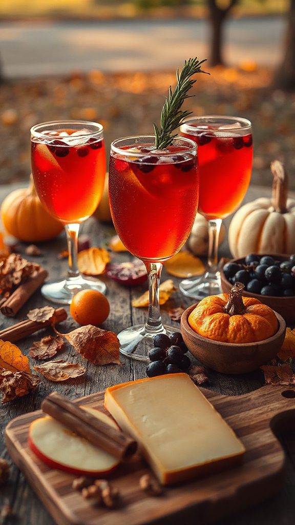 autumn fruit wine cocktail