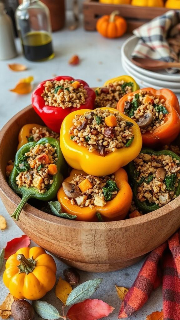 autumn harvest stuffed peppers autumn harvest stuffed peppers