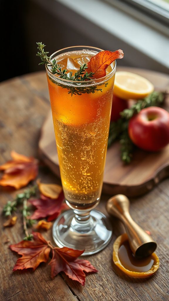 autumn infused sparkling cocktail recipe
