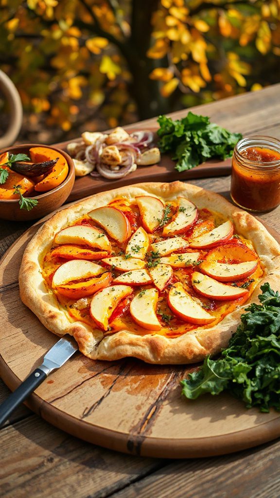 autumn inspired apple cheese pizza autumn inspired apple cheese pizza