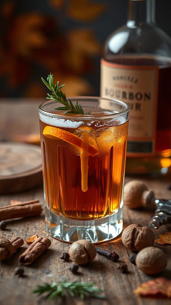 autumn inspired bourbon cocktail recipe