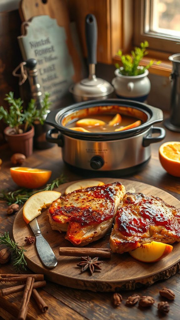 autumn inspired cider infused pork