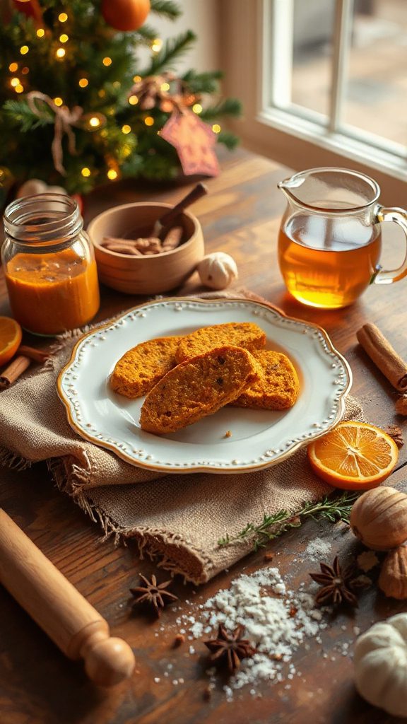autumn inspired crunchy biscotti