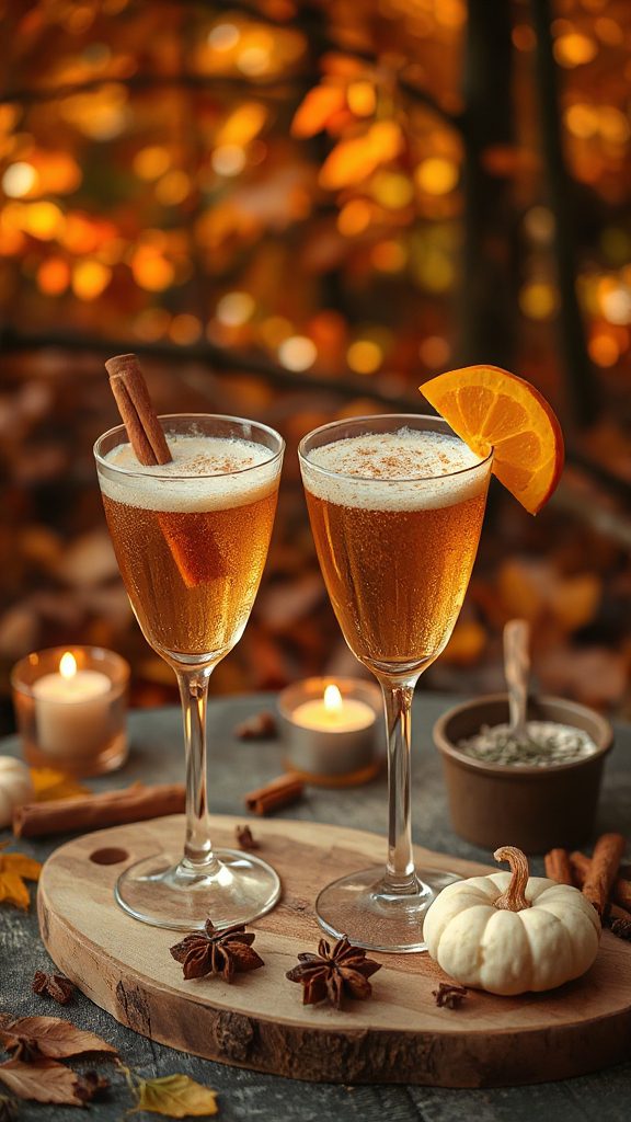 autumn inspired fizzy cocktail recipe