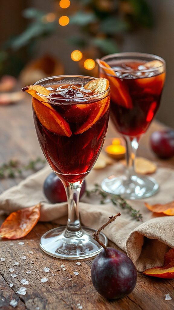 autumn inspired fruity cocktail