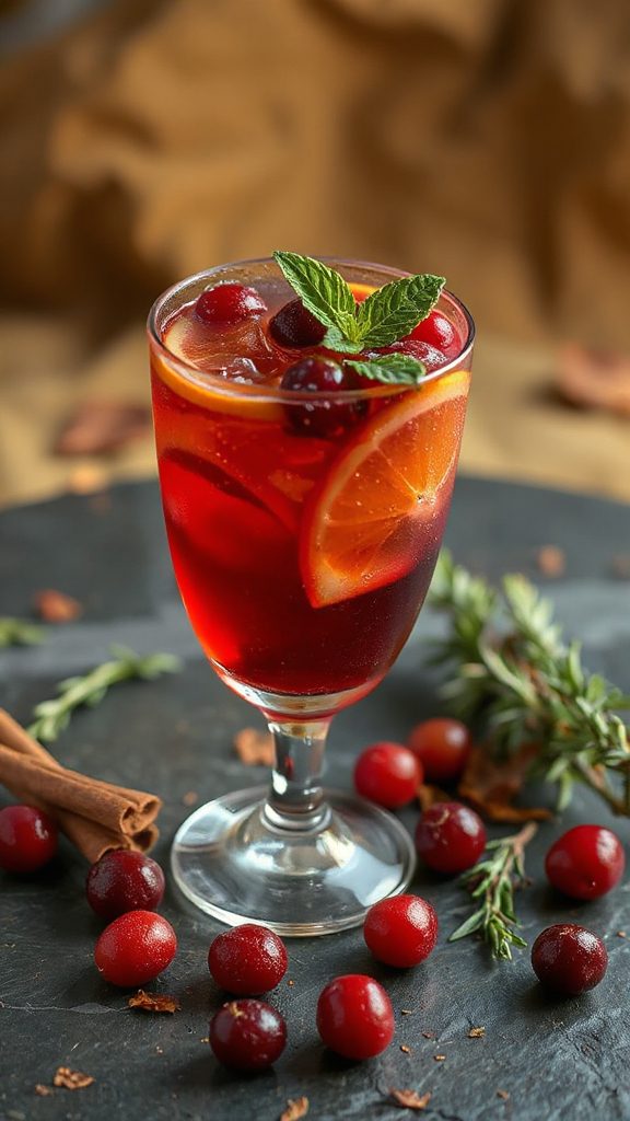 autumn inspired fruity cocktail