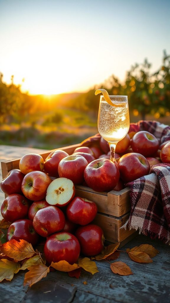 autumn inspired fruity sparkling drink
