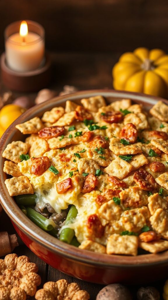 autumn inspired green bean casserole autumn inspired green bean casserole