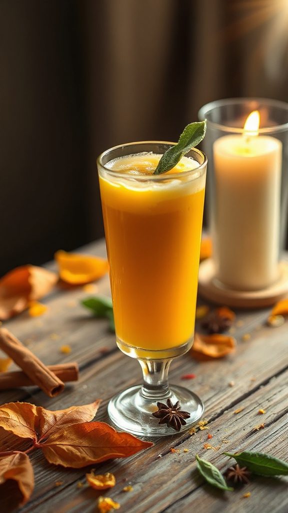 autumn inspired herbal cocktail