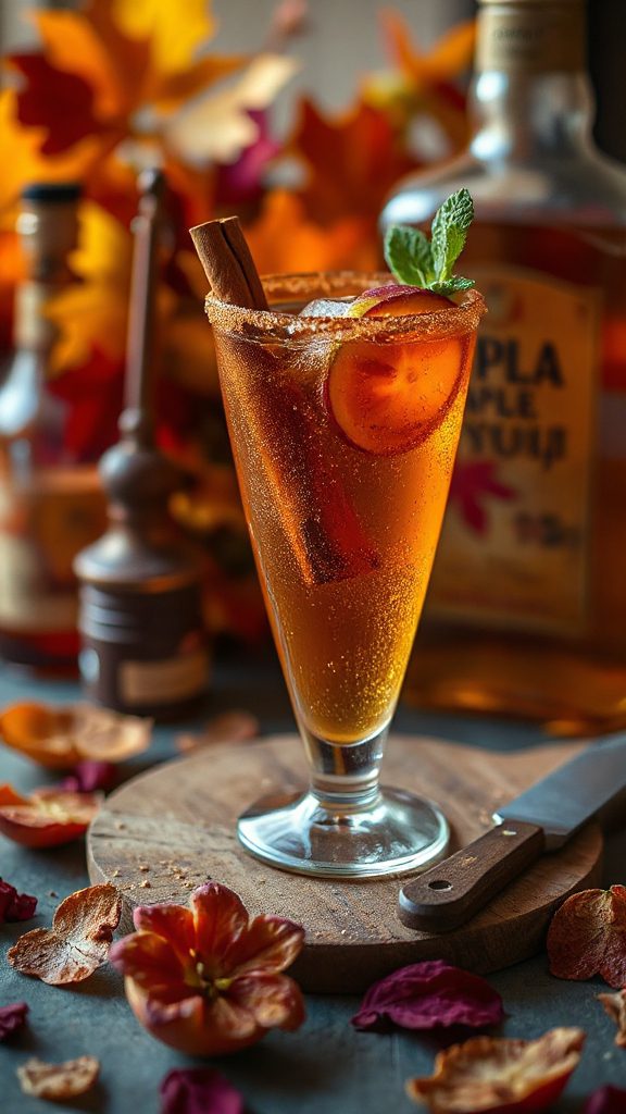 autumn inspired maple gin cocktail autumn inspired maple gin cocktail