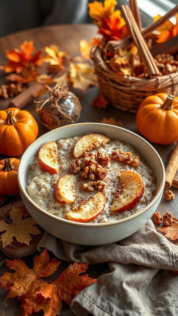 autumn inspired oatmeal dish autumn inspired oatmeal dish