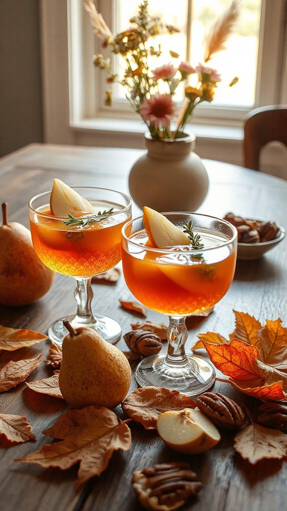 autumn inspired pear cocktail recipe