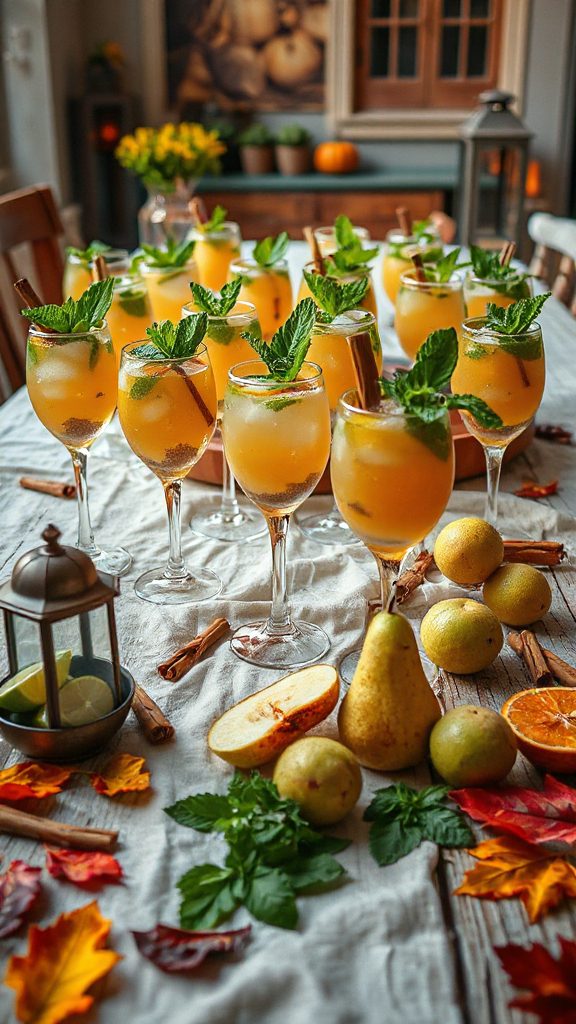 autumn inspired pear mojito recipe