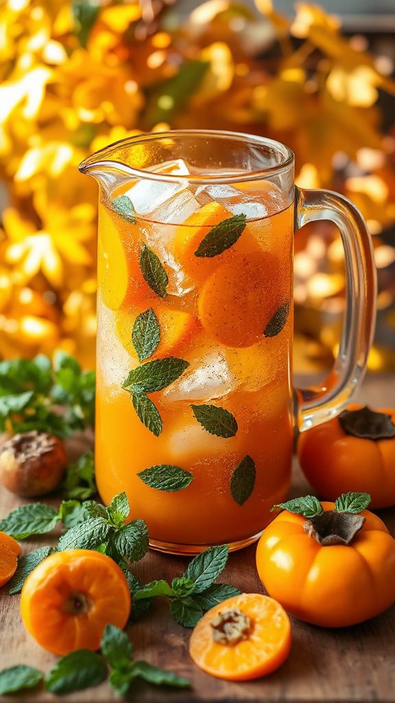 autumn inspired persimmon cocktail