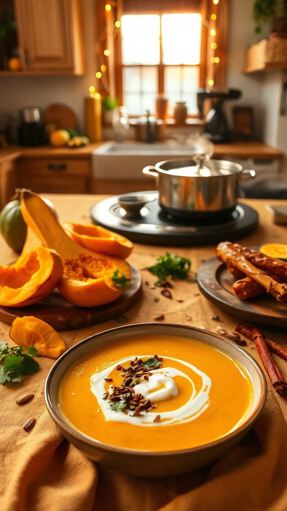 autumn inspired pumpkin soup