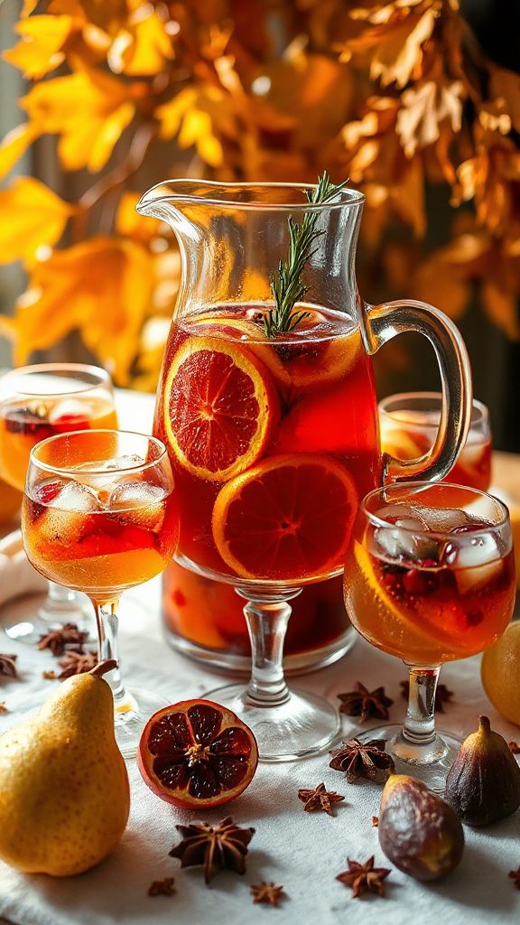 autumn inspired saffron sangria recipe