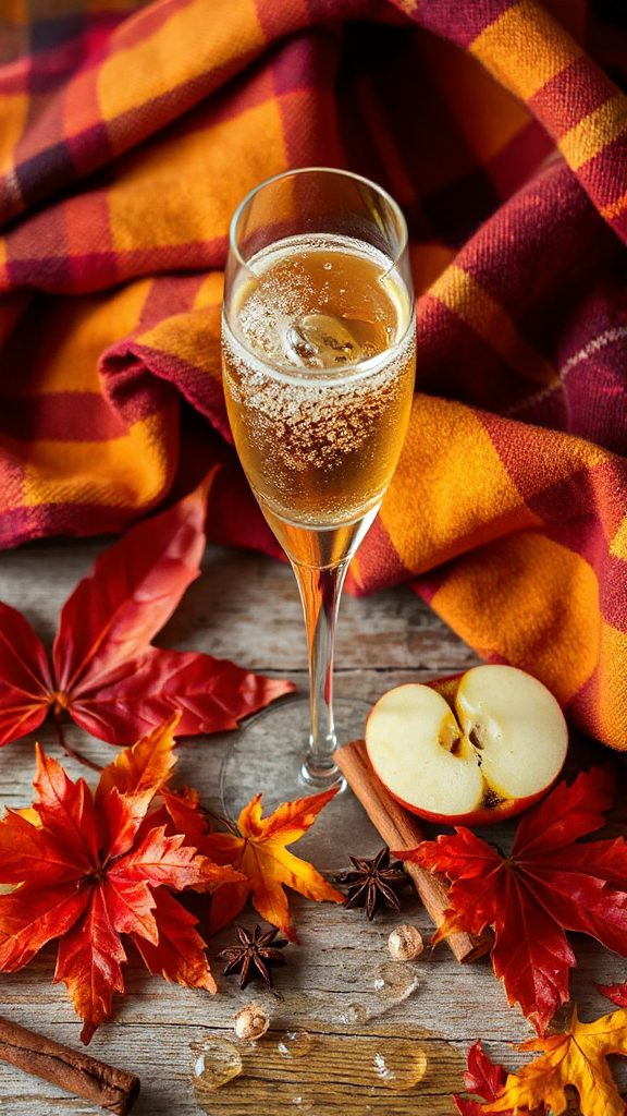 autumn inspired sparkling cocktail