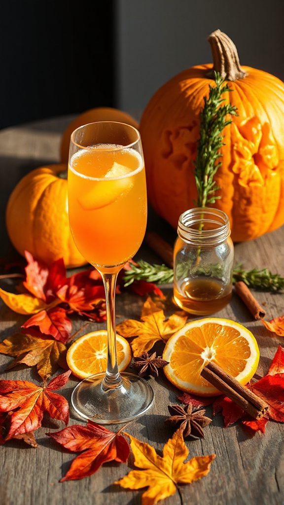 autumn inspired sparkling cocktail autumn inspired sparkling cocktail