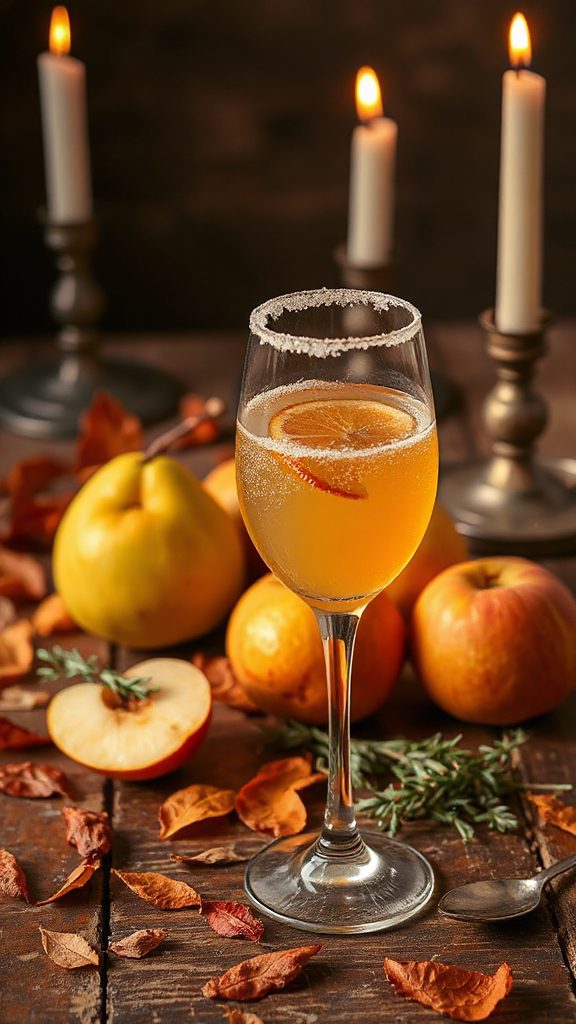 autumn inspired sparkling quince cocktail autumn inspired sparkling quince cocktail