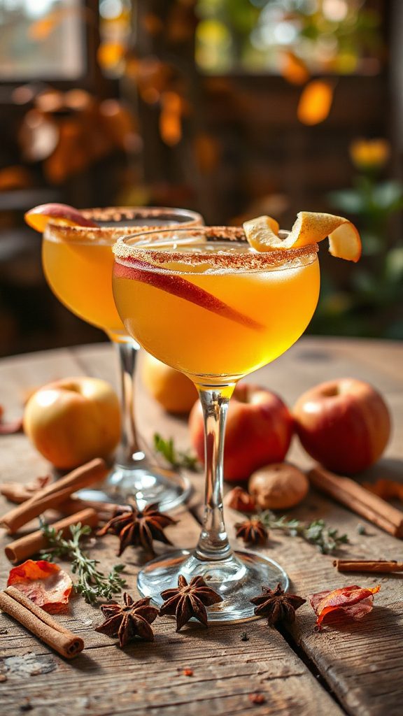 autumn inspired spiced apple cocktail