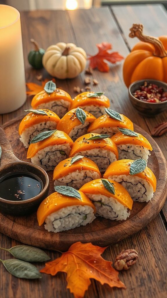 autumn inspired sushi creation