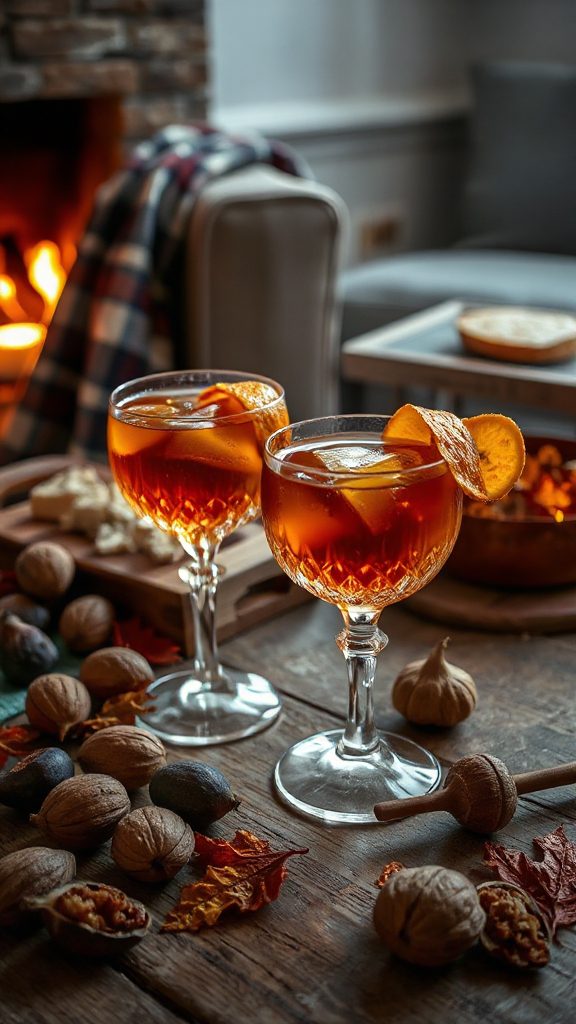 autumn inspired walnut old fashioned autumn inspired walnut old fashioned