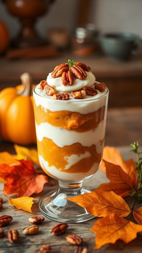 autumn pumpkin yogurt parfait autumn pumpkin yogurt parfait
