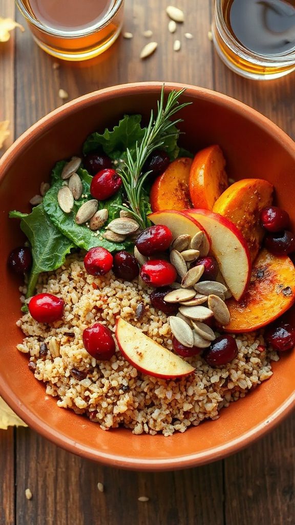 autumn quinoa cranberry salad