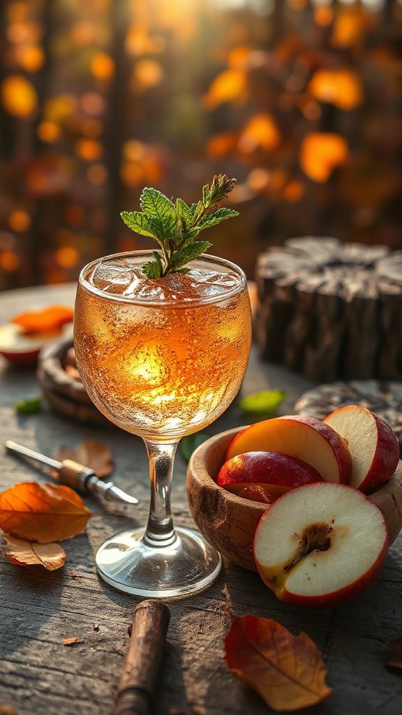 autumn sassafras apple cider fizz