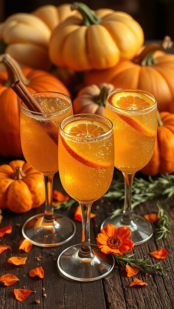 autumn sparkling pumpkin cocktail