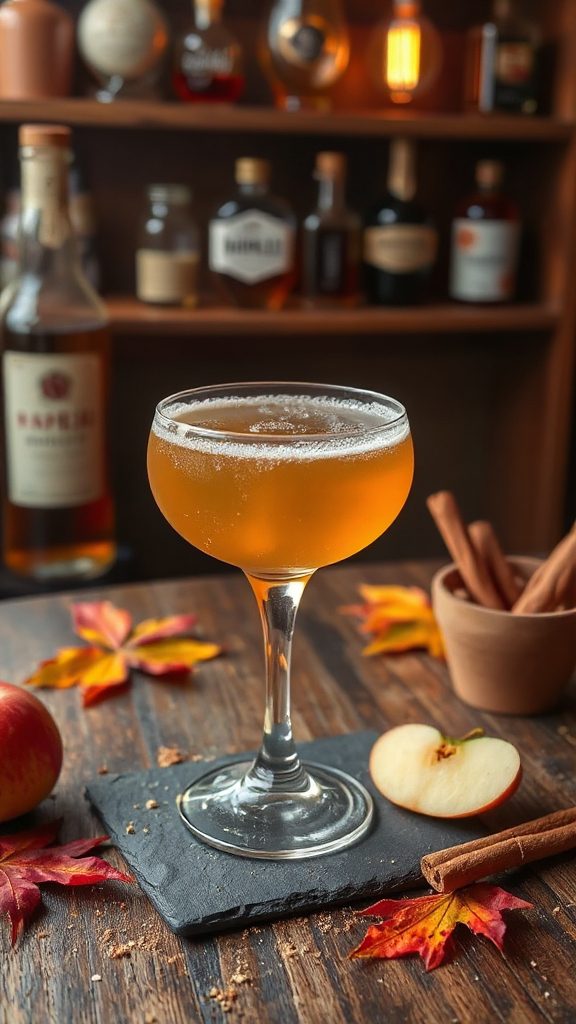 autumn spiced apple cocktail