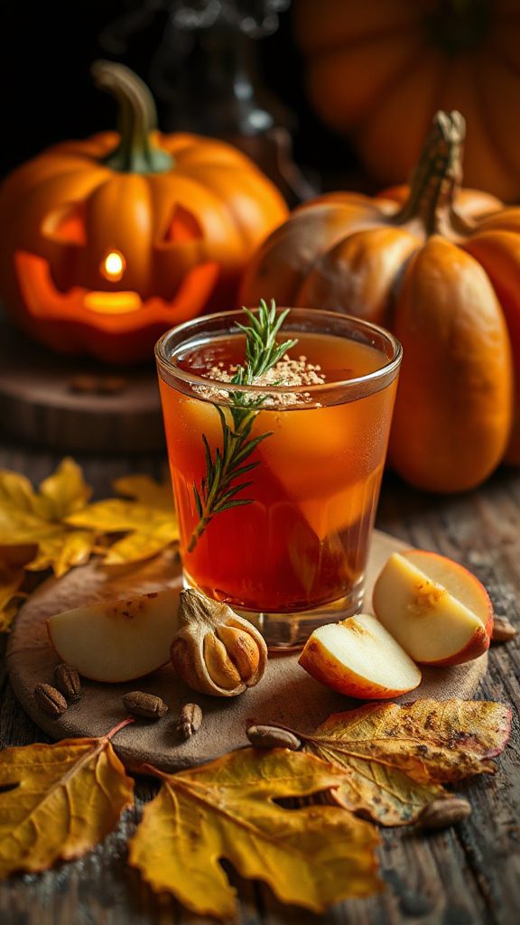 autumn spiced apple cocktail