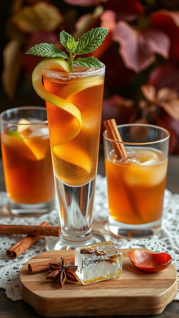 autumn spiced bourbon cocktail