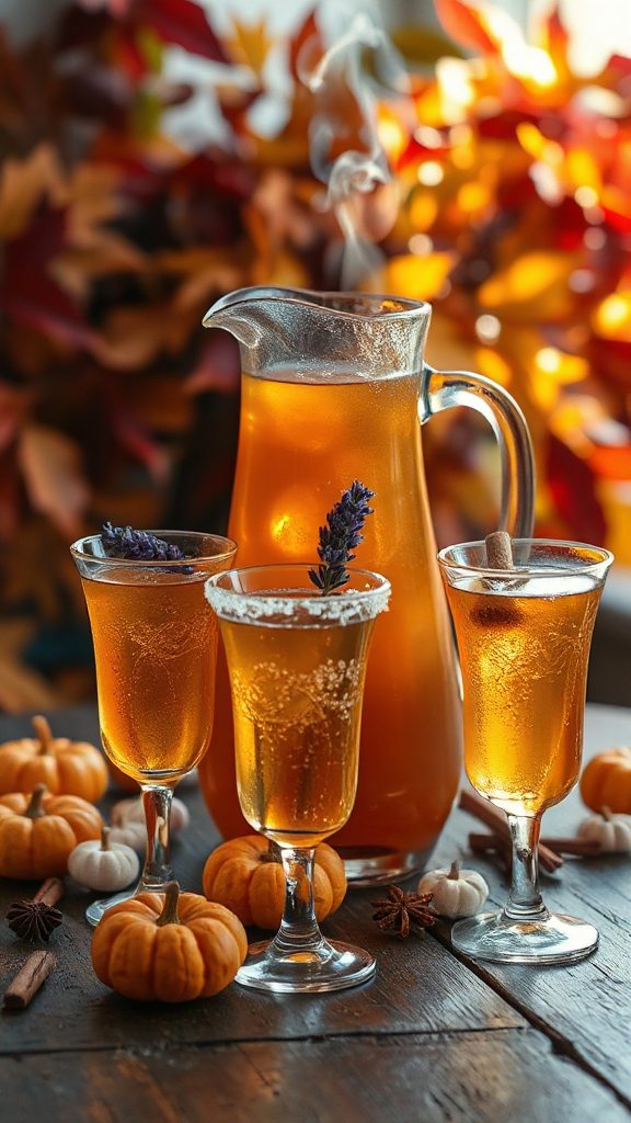 autumn spiced lavender honey punch
