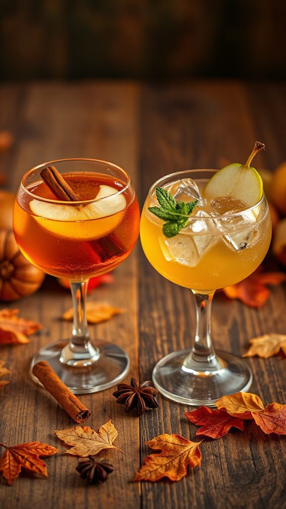 autumn spiced pear cocktail