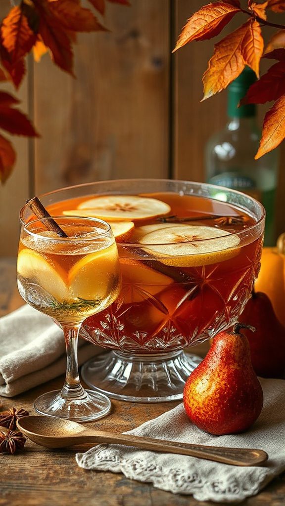 autumn spiced pear cocktail