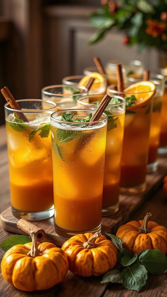 autumn themed pumpkin mojito recipe