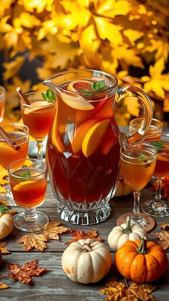 autumnal bourbon maple punch
