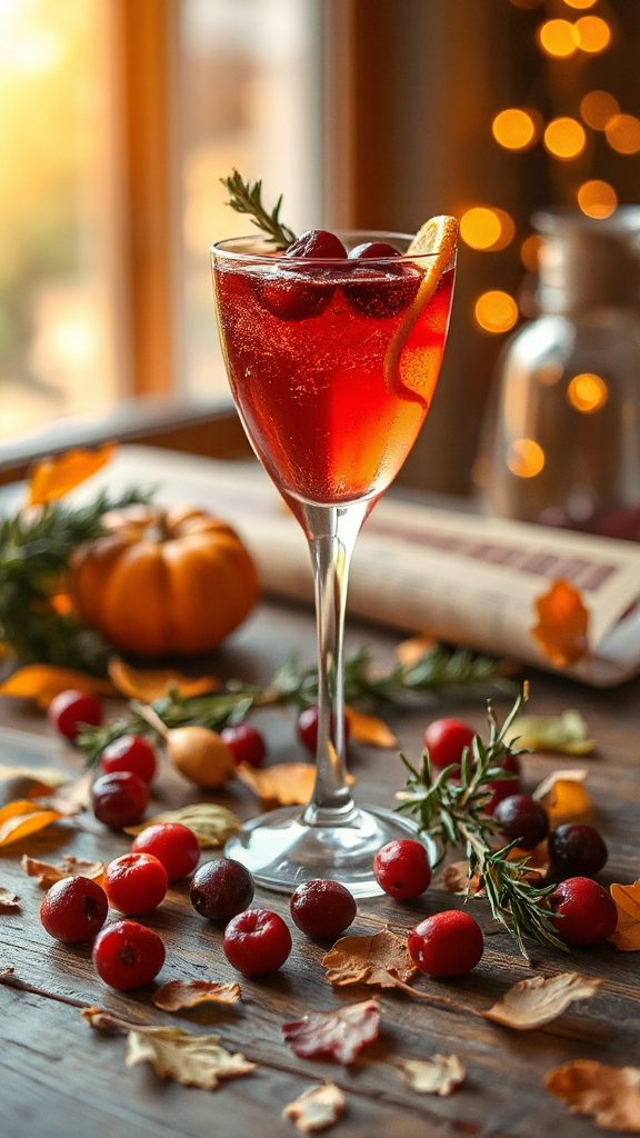 autumnal cranberry orange spritz