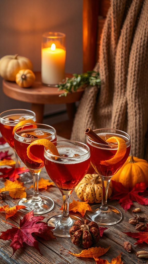 autumnal nutty sparkling cocktail